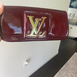 Louis Vuitton red/burgundy vernis Clutch bag